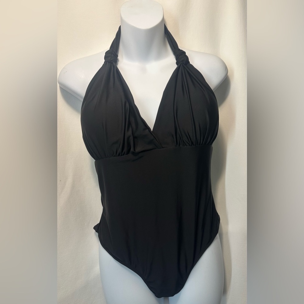 Dijon Black Halter Swimsuit #A2